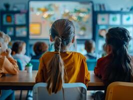 conectados Aprendendo plataformas trazer a em pessoa Sala de aula experiência para a conforto do seu casa foto