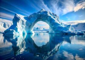 uma ampla iceberg dentro Antártica foto