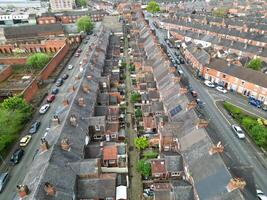 Alto ângulo Visão do estoque em tendência cidade do Inglaterra, ótimo bretanha. pode 4º, 2024 foto