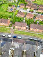 Alto ângulo Visão do estoque em tendência cidade do Inglaterra, ótimo bretanha. pode 4º, 2024 foto