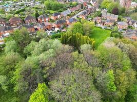 Alto ângulo Visão do estoque em tendência cidade do Inglaterra, ótimo bretanha. pode 4º, 2024 foto