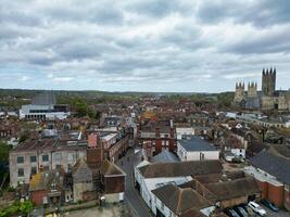 aéreo Visão do histórico Canterbury cidade Centro, Kent, Inglaterra, ótimo bretanha. abril 20, 2024 foto