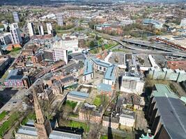 aéreo Visão do edifícios às cidade Centro e centro da cidade do coventaria cidade do Inglaterra Unidos reino. marcha 30, 2024 foto