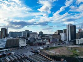 cidade Centro edifícios do Birmingham central cidade do Inglaterra Unidos reino durante pôr do sol. marcha 30, 2024 foto