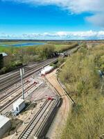 Alto ângulo Visão a partir de central estrada de ferro estação do Oxford cidade, Inglaterra Reino Unido. marcha 23, 2024 foto