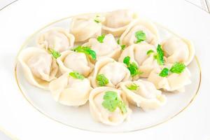 saborosos bolinhos caseiros, pelmeni russo. foto