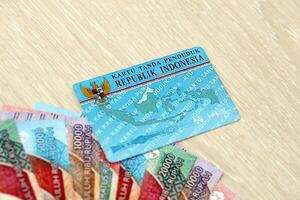 indonésio nacional elétrico identidade cartão chamado e-ktp ou kartu tanda penduduk foto