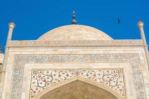 detalhes de decoração em taj mahal foto