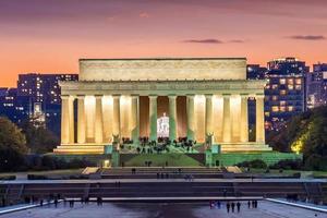 abraham lincoln memorial em washington, dc estados unidos foto