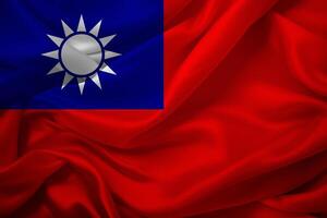 Taiwan bandeira ondulado foto