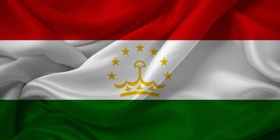 tajiquistão nacional bandeira acenando foto