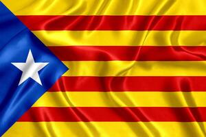 bandeira do Catalunha seda fechar-se foto