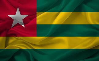 togolês república bandeira dentro dinâmico onda foto
