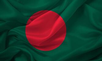 Bangladeshi bandeira dentro a vento foto