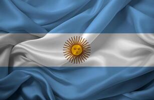 tremulando bandeira do Argentina foto