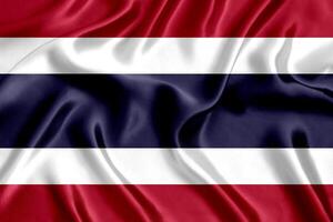 bandeira do Tailândia seda fechar-se foto