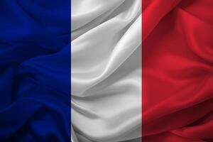 francês bandeira ondulado suavemente foto