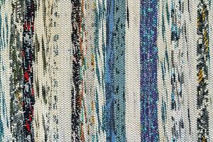 textura do uma multicolorido vime chão tapete fechar-se. abstrato fundo. foto