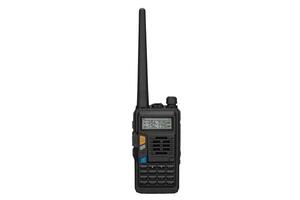 3d Renderização Preto rádio grandes alcance walkie talkie foto