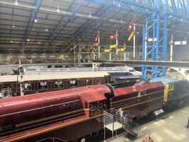 Iorque dentro a Reino Unido em 30 marcha 2024. uma Visão do uma locomotiva dentro a nacional estrada de ferro museu foto
