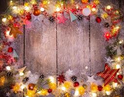 abstrato base de Natal com pequenas luzes brilhantes. foto