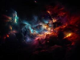 ai gerado brilhante espaço nebulosa generativo ai foto
