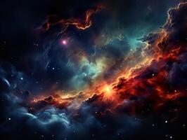 ai gerado brilhante espaço nebulosa generativo ai foto