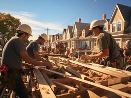 ai gerado construtores construção uma cobertura generativo ai foto