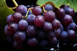 ai gerado suculento uvas fechar-se generativo ai foto
