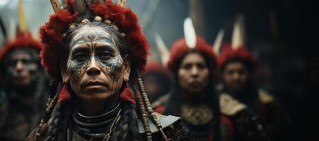 ai gerado retratos do a os mundos indígena povos generativo ai foto