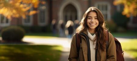 ai gerado menina Faculdade aluna generativo ai foto