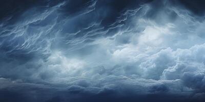 ai gerado Sombrio tormentoso céu com nuvens generativo ai foto