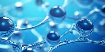 ai gerado azul água molécula generativo ai foto