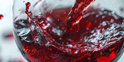 ai gerado salpicos do vinho dentro uma vidro generativo ai foto