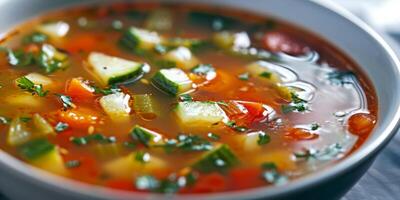 ai gerado delicioso vegetal sopa generativo ai foto