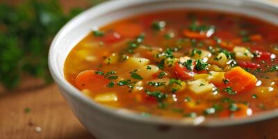 ai gerado delicioso vegetal sopa generativo ai foto