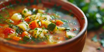 ai gerado delicioso vegetal sopa generativo ai foto