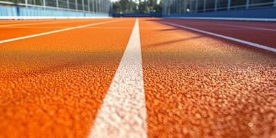 vermelho corrida rastrear às a estádio foto