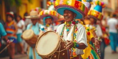 pessoas dentro folk fantasias carnaval festival foto