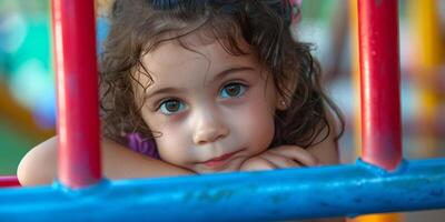 crianças em a Jardim da infância Parque infantil foto