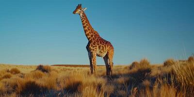 girafa dentro a savana foto