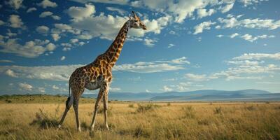 girafa dentro a savana foto