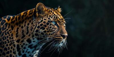 leopardo em borrado fundo animais selvagens foto