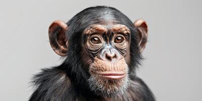 macaco dentro natureza em uma borrado fundo foto