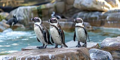 pinguins dentro ártico animais selvagens foto