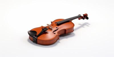 violino em fundo branco foto