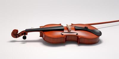 violino em fundo branco foto