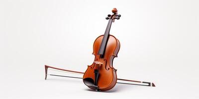 violino em fundo branco foto