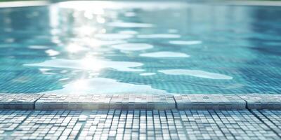 água dentro a piscina fechar-se foto