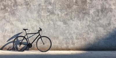 cidade bicicleta perto uma grunge parede foto